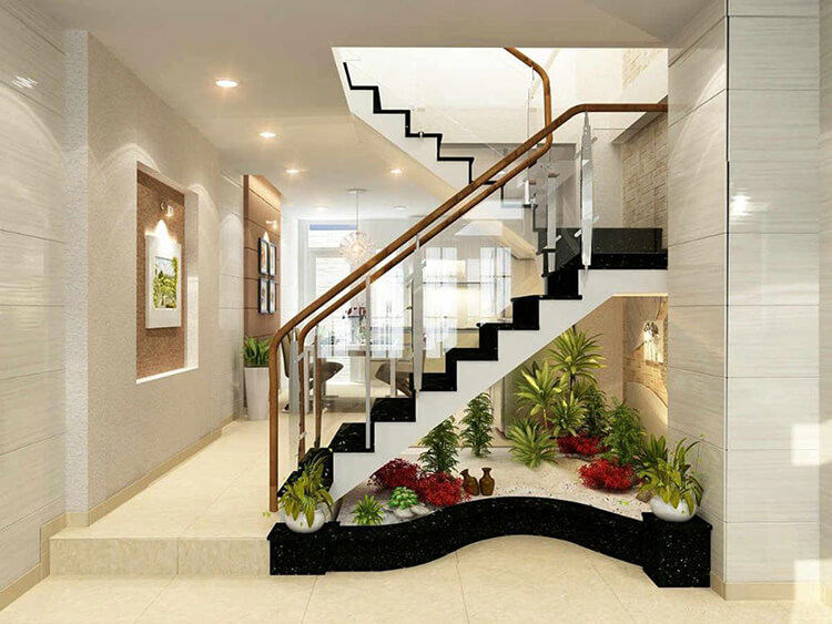 Bật mí bí quyết sáng tạo với cầu thang khi thiết kế nội thất căn hộ 70m2