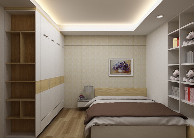 Bật mí cách tối ưu không gian khi thiết kế nội thất chung cư 2 phòng ngủ