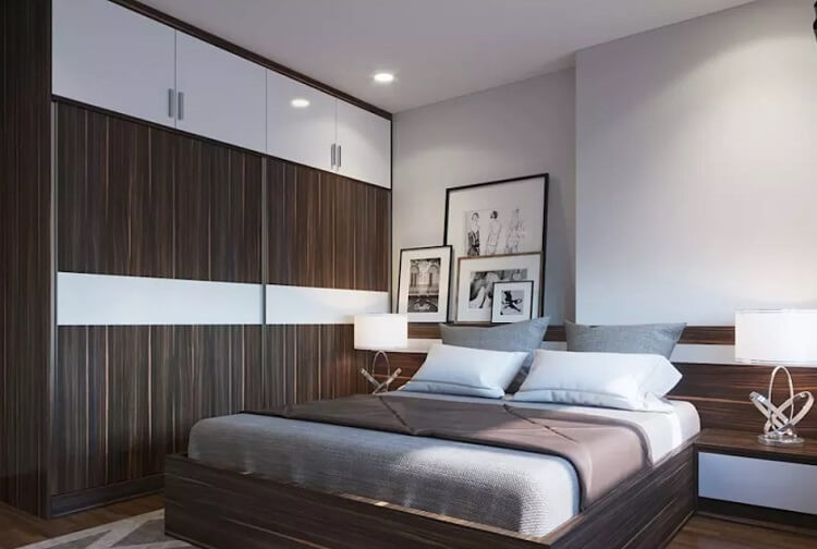 Giới thiệu cách “mix” gỗ đẹp vào thiết kế nội thất chung cư 2 phòng ngủ