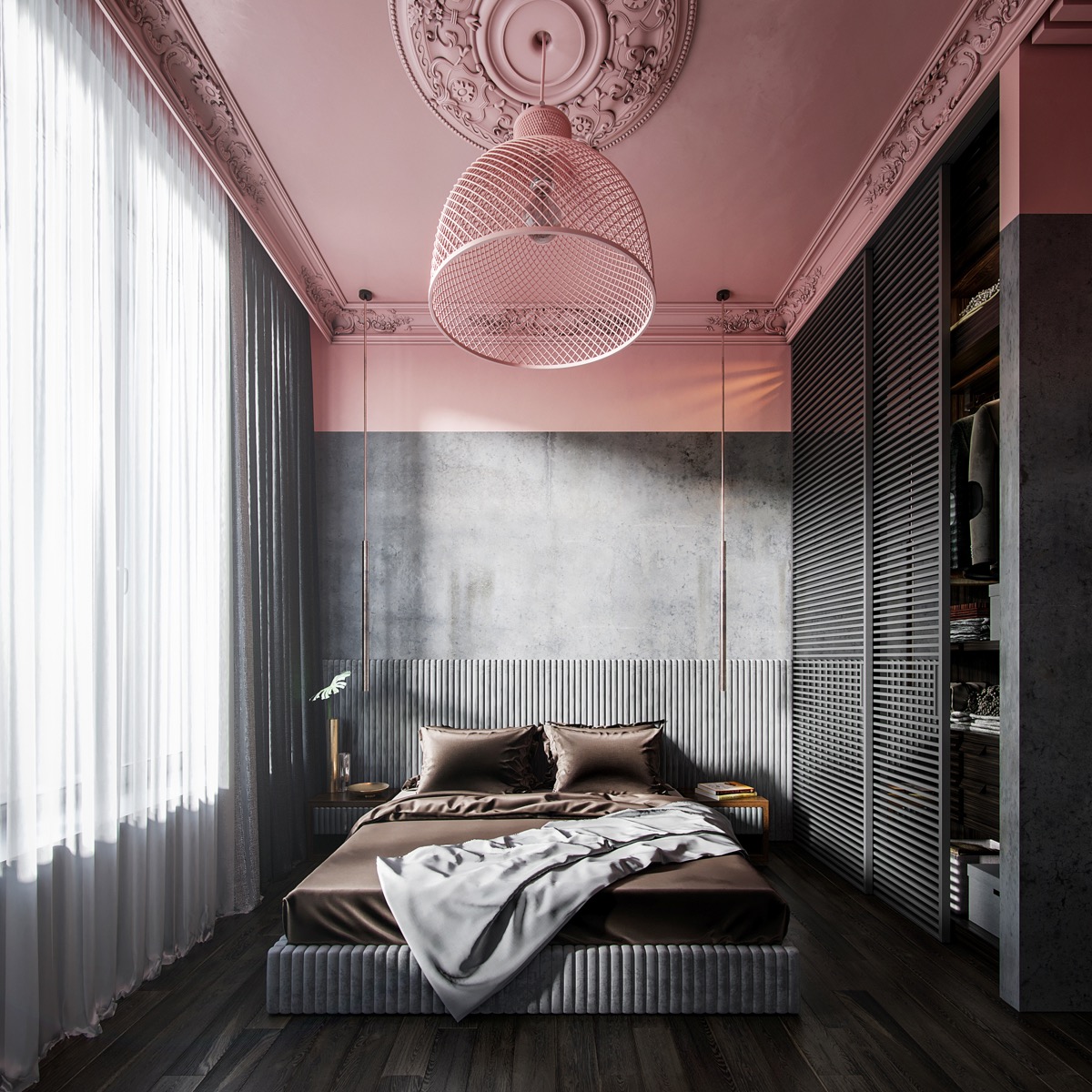 Bộ sưu tập phòng ngủ màu hồng với nhiều phong cách được yêu thích