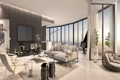 Thiết kế và thi công nội thất phòng khách penthouse cùng 5 bí quyết giúp không gian đẹp hơn