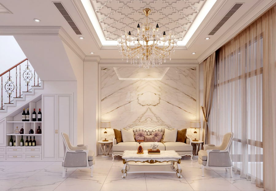 4 yếu tố làm nên một thiết kế nội thất Villa phong cách tân cổ điển với vẻ đẹp vượt thời gian