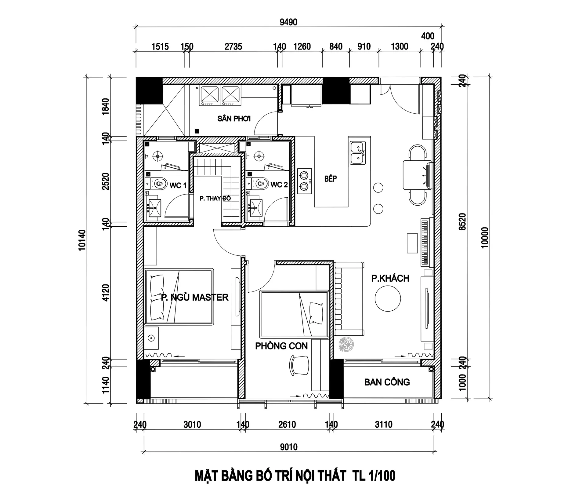 THIẾT KẾ NỘI THẤT CĂN HỘ MIDTOWN QUẬN 7