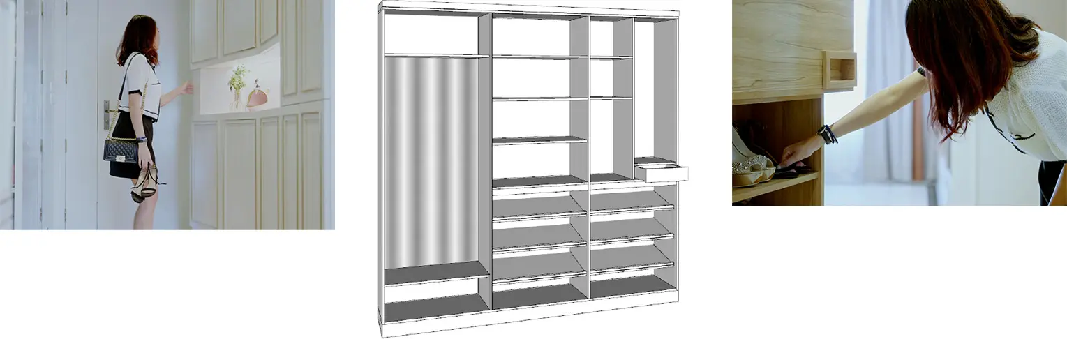 Công năng chi tiết sử dụng của tủ giày