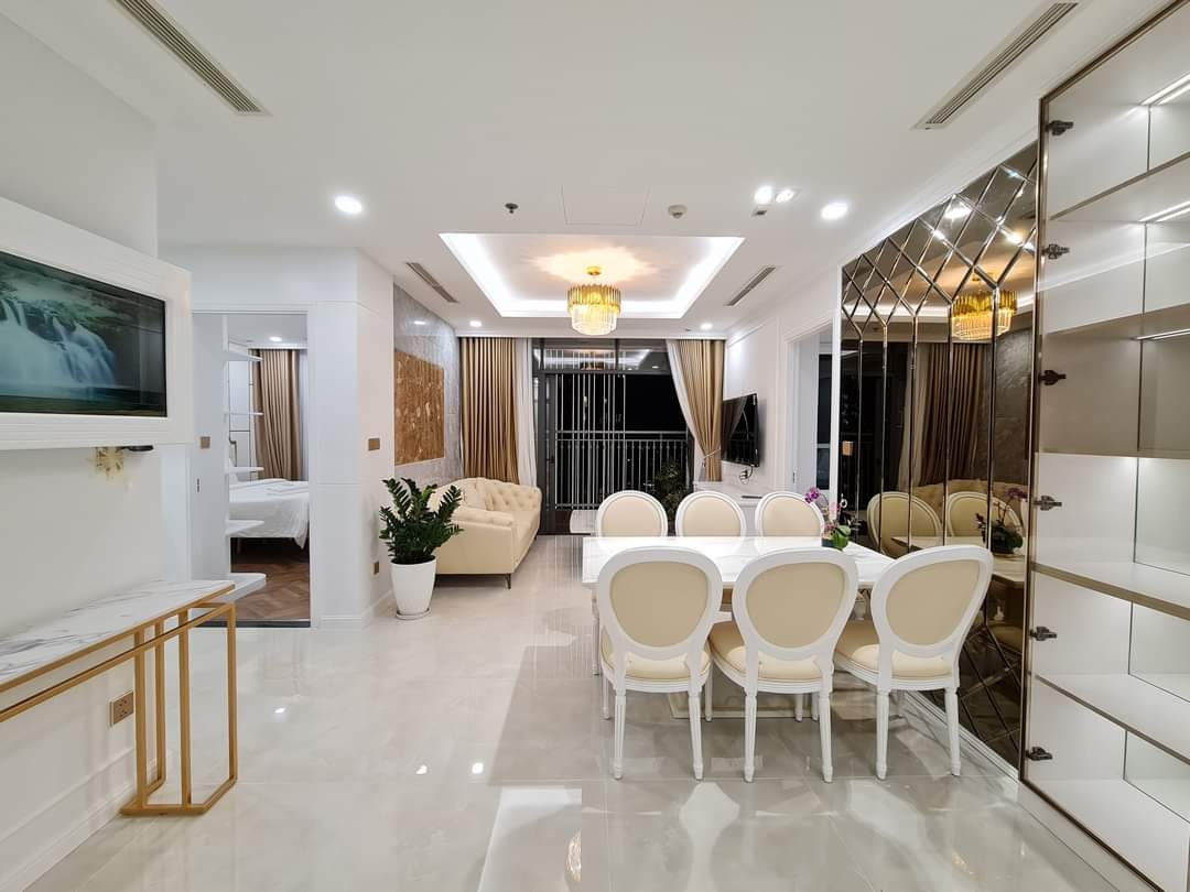 Thiết kế thi công nội thất căn hộ 2 phòng ngủ 80 m2 phong cách hiện đại pha lẫn Tân cổ điển