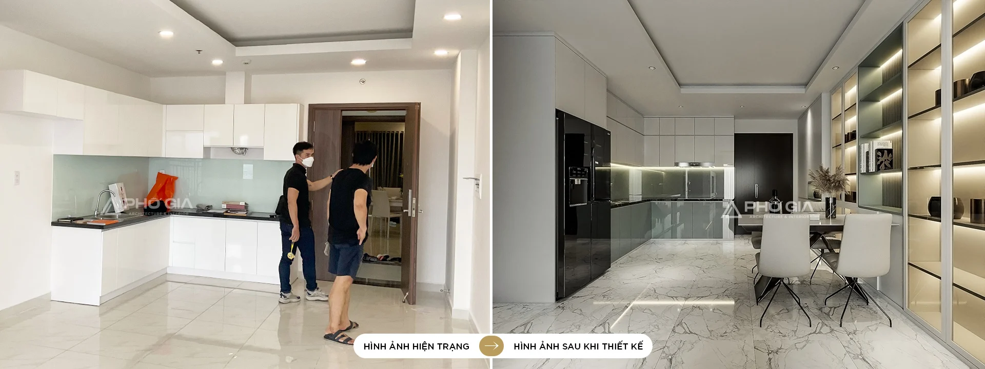 Thiết kế thi công nội thất căn hộ 3 phòng ngủ 85m2 phong cách hiện đại