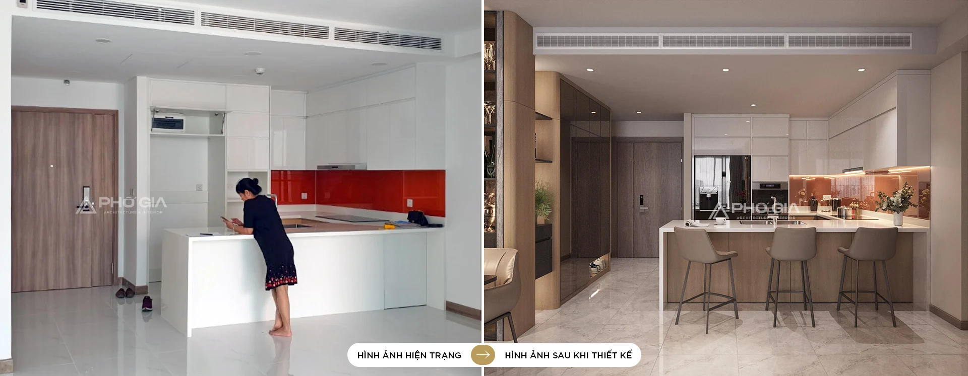 Thi công nội thất căn hộ 3 phòng ngủ 86 m2 màu sắc cá tính