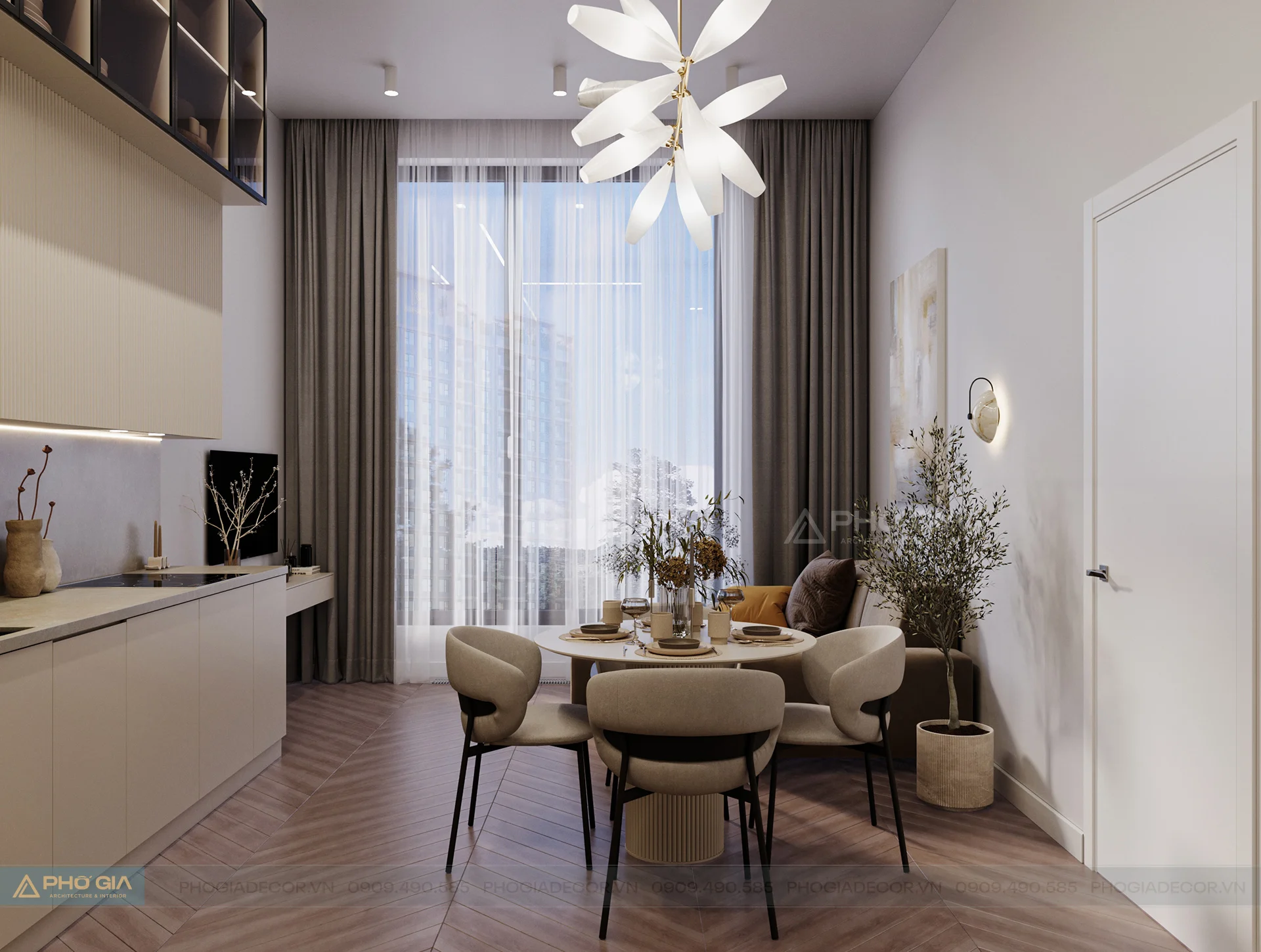 Thiết kế nội thất Căn hộ Cosmo City Q.7 72m2