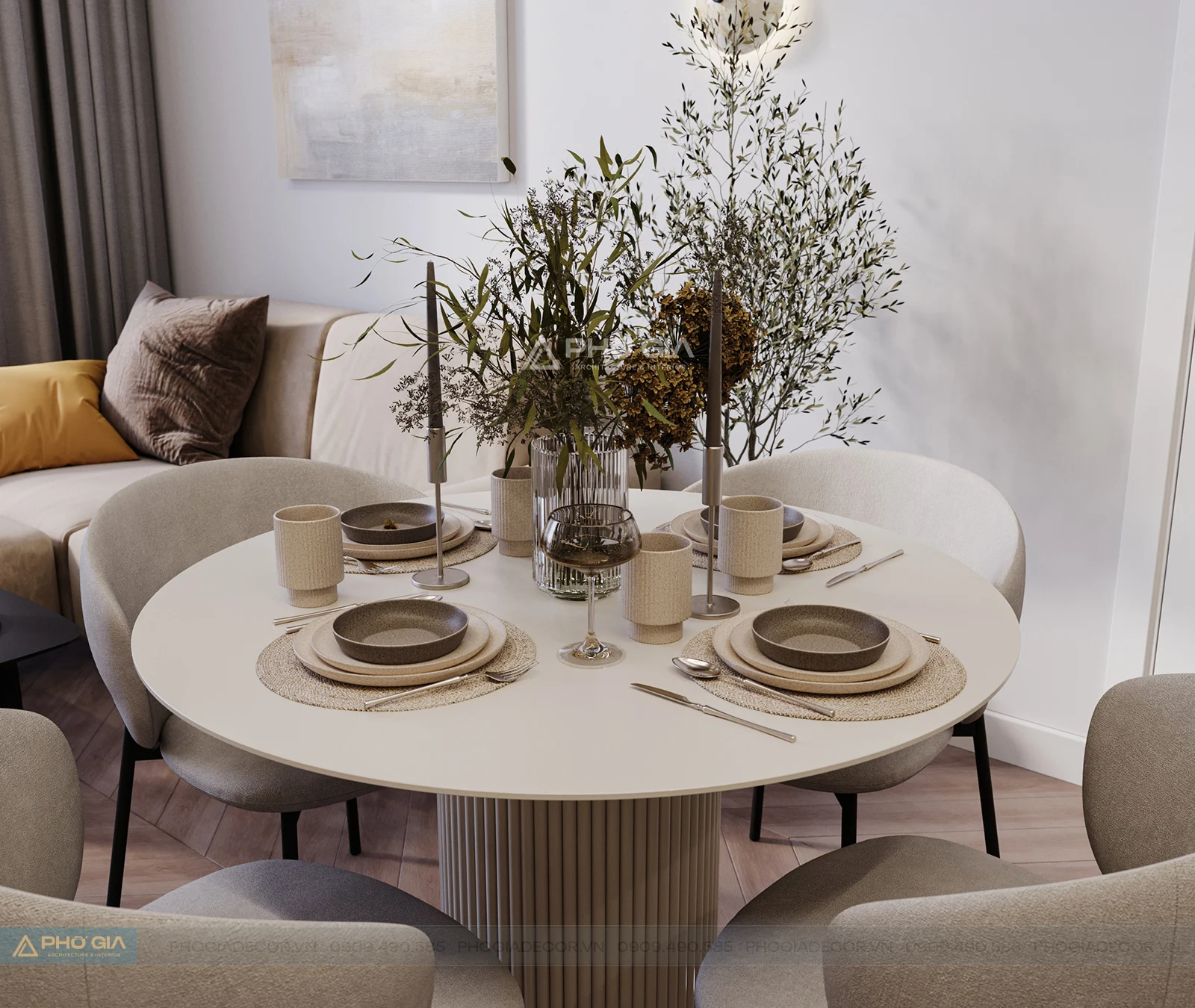 Thiết kế nội thất Căn hộ Cosmo City Q.7 72m2