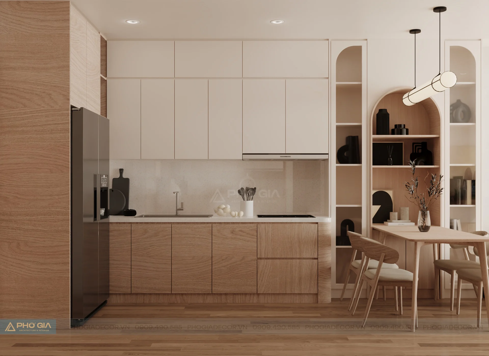 Nội thất Căn hộ Eco Green 2PN - Japandi mộc mạc, thư thái
