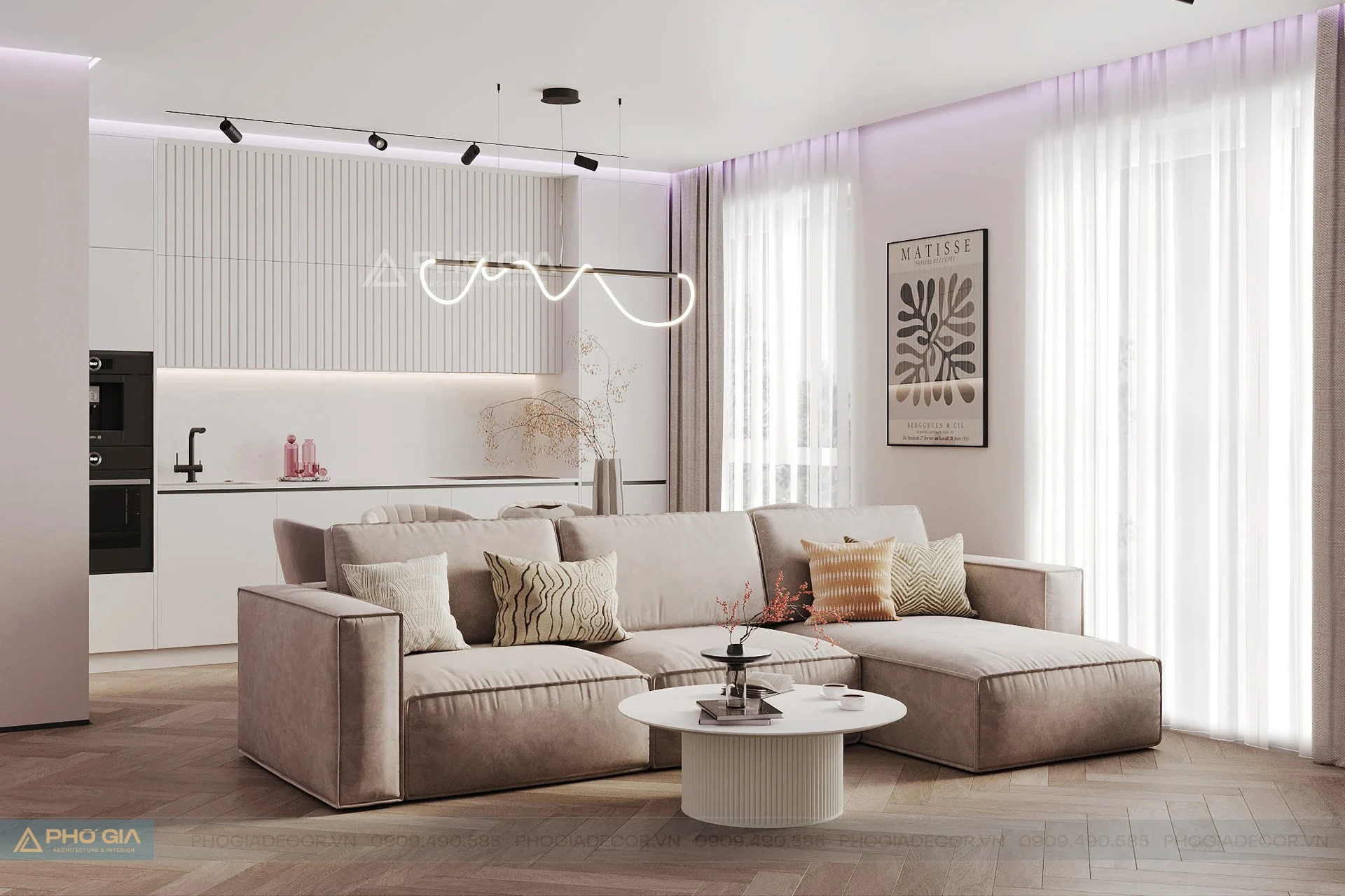 Nội thất Căn hộ Sunrise Riverside 2PN - Không gian tổ ấm tươi mát