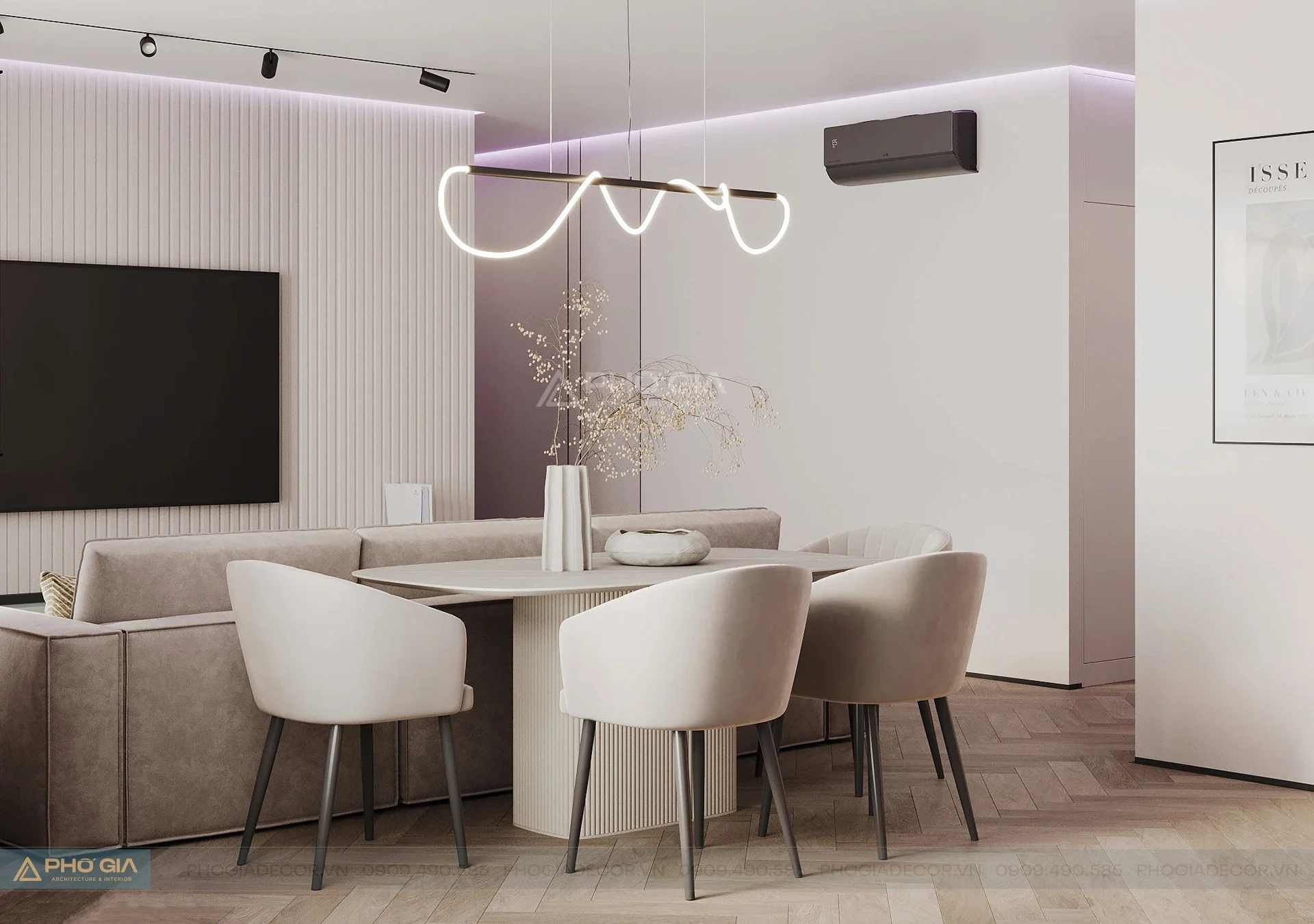 Nội thất Căn hộ Sunrise Riverside 2PN - Không gian tổ ấm tươi mát